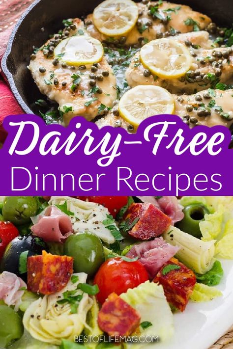 With over 50+ amazing dairy free dinner recipes to choose from there is something for everyone in this list to make cooking dairy free meals easy! Dairy Free Recipes | Healthy Dinner Recipes | Lactose Free Dinner Recipes | Recipes for Dietary Restrictions #dairyfreerecipes #healthyeating Dinner Ideas For Lactose Intolerant, Lactose Free Casseroles, Healthy Dinner Recipes No Dairy, Dairy Free Casseroles, Dairy Free Casserole Recipes, Casserole Recipes Dairy Free, Non Dairy Dinner, Non Dairy Recipes, Lactose Free Dinners