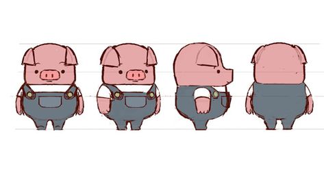 The Dam Keeper, Character Turnaround, 동화 삽화, Character Model Sheet, Model Sheet, 캐릭터 드로잉, Chibi Characters, Mascot Design, Game Character Design