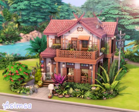 Once Human House, Sims 4 Tomarang Build, Tomarang House The Sims 4, Sims 4 Tomarang House, Sims 4 Tomarang, Sims Lips, Sims 4 Family Home, Sims Architecture, Sims 4 Family