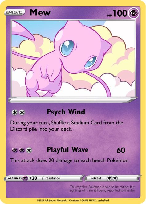 Mew Pokemon Card, Mew Card, Kartu Pokemon, Abc Disney, Mew And Mewtwo, Cool Pokemon Cards, Pokemon Mew, Mythical Pokemon, Pokemon Party