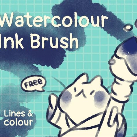 Free watercolor ink brush for Photoshop and Procreate! This versatile brush works smoothly, leaving an authentic ink effect when applying pressure. Say goodbye to the hassle of manually creating watercolor effects in your digital artwork, and let this brush do the work for you. With its watercolor ink effect, this brush is perfect for artists who want their digital art to have an organic feel. Clip Studio Paint Brushes, Brush For Procreate, Free Procreate Brushes, Best Procreate Brushes, Photoshop Watercolor, الفن الرقمي, Free Procreate, Procreate Brushes Free, Procreate Ipad Art