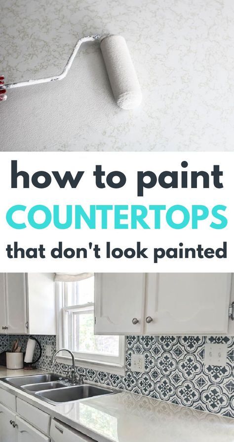 Laminate Kitchen Countertops Makeover, Paint Stone Countertop, Counter Top Redo Diy, Bathroom Countertop Redo Cheap, Kitchen Counter Resurfacing, Redo Formica Countertops, How To Update Formica Countertops, Counter Top Painting, Grey Painted Countertops