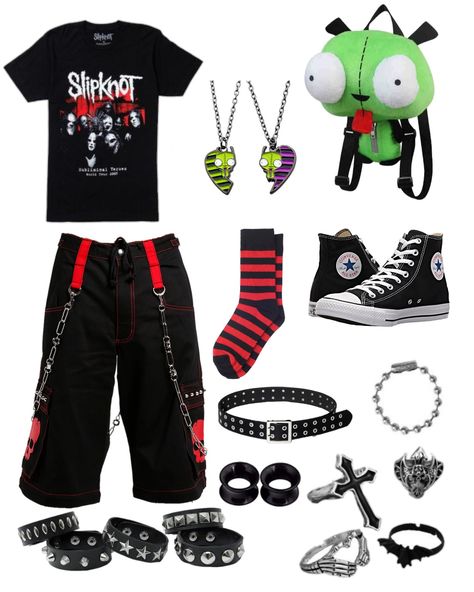 Transmasc Emo Outfits, Mall Goth Fashion Male, Emo Outfits For Guys 2000s, Mall Goth Inspo Outfits, Scene Masculine Outfits, Emo Goth Clothes, Scenecore Outfit Boy, Emo Nonbinary Outfits, Scene Punk Outfits