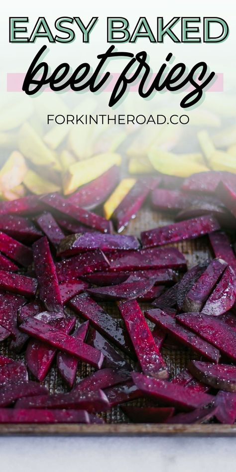 Beet Fries Air Fryer, Baked Beets Recipe, Red Beets Recipe Side Dishes, Fried Beets Recipe, Fried Beets, Beet Fries, Red Beets Recipe, Golden Beets Recipe, Roasting Beets