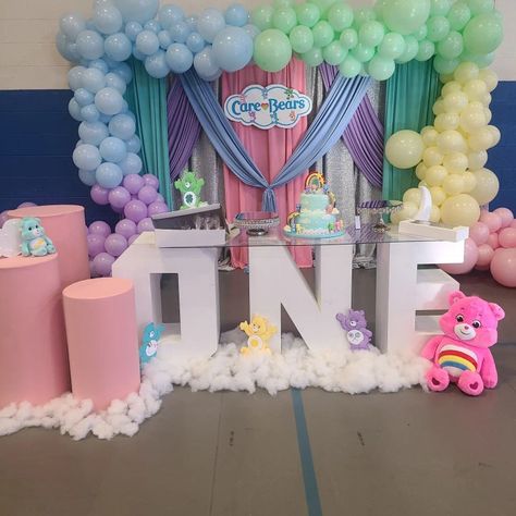 Carebears 1st Birthday Party, Carebear First Birthday Party, Carebears Party Theme, Care Bear Backdrop, Care Bear 1st Birthday Party, Care Bears Theme Party, Carebear 1st Birthday, Care Bears 1st Birthday Party, Care Bears First Birthday Party