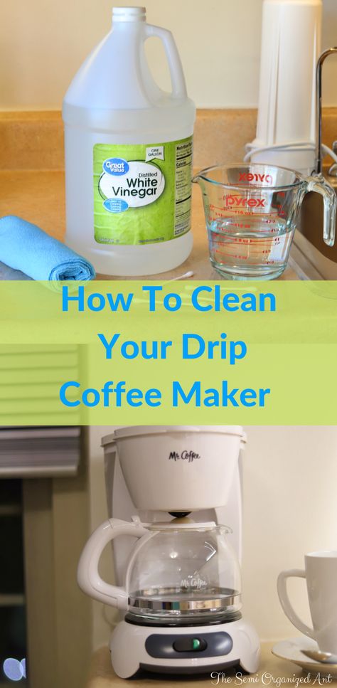 Diy Coffee Maker, Coffee Pot Cleaning, White Vinegar Cleaning, Coffee Maker Cleaning, Mr Coffee, Easy Cleaning Hacks, Vinegar Cleaning, Household Cleaning Tips, Diy Cleaners