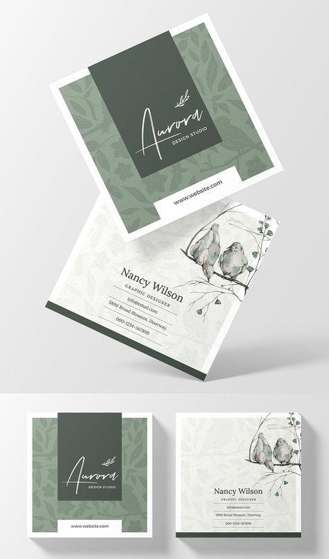 Minimal Square Business Card Design Designing Business Cards, Art Business Card Design, Graphic Card Design, Design Card Ideas, Square Card Design, Cool Card Design, Visit Card Ideas, Graphic Designer Business Card Creative, Graphic Designer Card