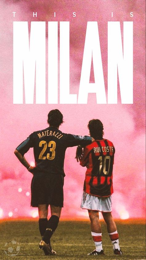 This is MILAN ft R.Costa & Materazzi Football Wallpaper Iphone, Milan Wallpaper, Football Artwork, Soccer Photography, Soccer Art, Messi Photos, Football Players Images, Cristiano Ronaldo Wallpapers, Ronaldo Wallpapers