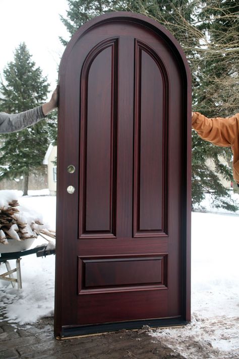 Wooden Round Door Design, Round Door Design, Arch Door Design, Arch Doors, Mahogany Doors Interior, Panel Door Design, Craftsman Style Exterior, Mahogany Exterior Doors, Mahogany Wood Doors