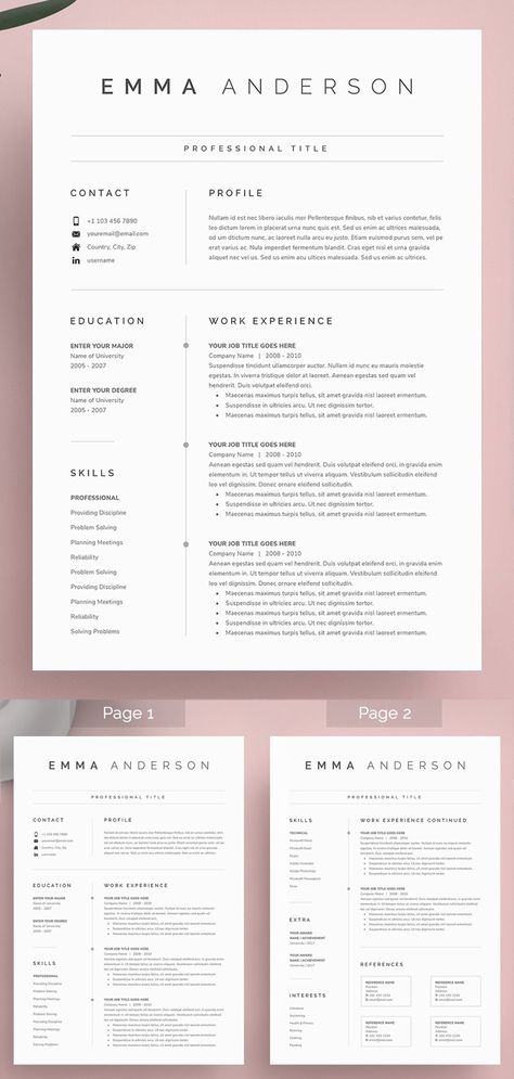 Marketing Resume Template, Resume Layout Ideas, Two Page Resume Template, Pretty Resume Template, Cv Samples For Job, Google Docs Resume Template, Google Doc Resume Template Free, Cv Template Word Free Download, Corporate Resume Design