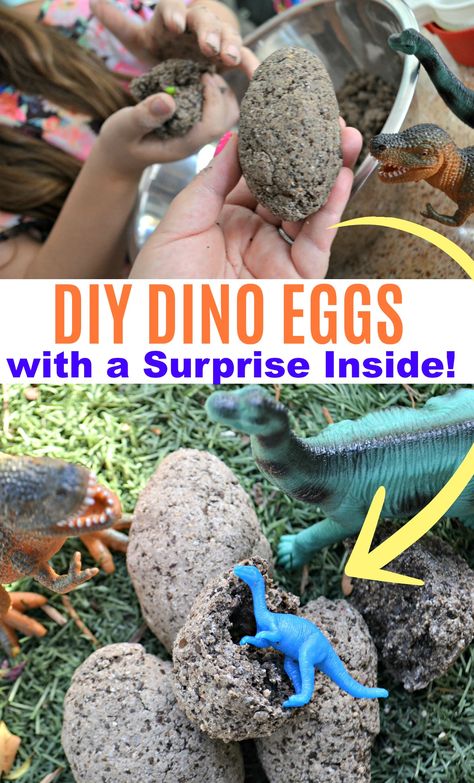 Dinosaur Diy, Dinosaur Activities Preschool, Surprise Eggs Toys, Diy Dinosaur, Dinosaurs Preschool, Dino Eggs, Dinosaur Themed Birthday Party, Dinosaur Activities, Dinosaur Crafts