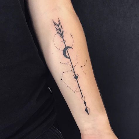 21 Sagittarius - Body Artifact Sagittarius Constellation Tattoo, Tattoo Fairy, Sagittarius Tattoo Designs, 16 Tattoo, Sagittarius Tattoo, Pola Tato, Horoscope Tattoos, Zodiac Sign Tattoos, Geniale Tattoos