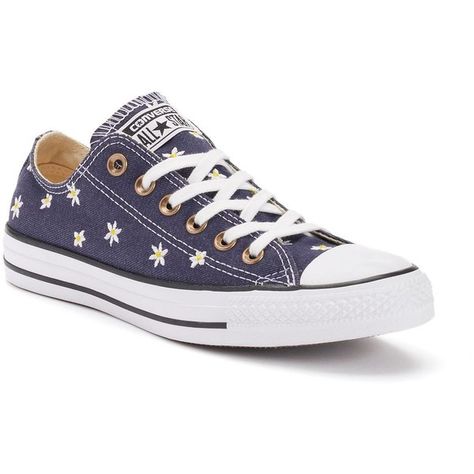 Converse ($65) ❤ liked on Polyvore featuring shoes, sneakers, med blue, embroidered shoes, floral shoes, floral sneakers, blue shoes and flower print sneakers Trendy Converse, Daisy Shoes, Converse Ideas, Upcycle Shoes, Flower Print Shoes, Floral Print Shoes, Packing Ideas, Blue Converse, Custom Converse