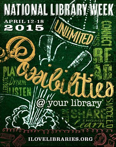 National Library Week - April 12-18, 2015. As the world's largest online library for people with print disabilities, we love this year's theme: Unlimited Possibilities @ Your Library! Learn more about the Bookshare accessible digital library at https://www.bookshare.org/cms/about. Image: ILoveLibraries.org Celebrate National Library Week April 12-18, 2015 Unlimited Possiblities @ Your Library. ‪#‎NationalLibraryWeek‬ National Library Week, Library Humor, Library Week, Library Themes, Library Events, School Librarian, National Library, Library Displays, Free Library