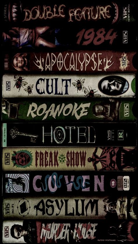 90s Horror Aesthetic Wallpaper, American Horror Story Aesthetic Poster, Ahs Phone Wallpaper, Ahs Iphone Wallpaper, Horror Phone Backgrounds, Horror Theme Wallpaper, American Horror Story Aesthetic Wallpaper, Horror Asethic Wallpaper, Do You Like Scary Movies