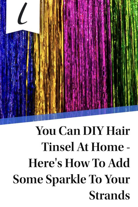 Hair tinsel or glitter hair, which is also known as "fairy hair," has made a huge comeback, and it's easy to accomplish the look at home. #hairtinsel Diy Hair Tinsel, Hair Tinsels, Hair Glitter, Hair Tinsel, Fairy Hair, Can Diy, Glitter Hair, Diy Hair, How To Make Hair