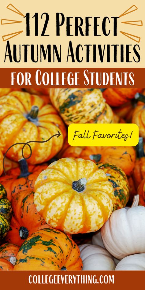 An epic list of the best free or cheap fall activities for college students to create their ultimate autumn bucket list! Fall Activities For College Students, College Club Activities Ideas Student, College Club Activities, Cheap Fall Activities, Activities For College Students, Autumn Bucket List, October Events, College Club, College Event