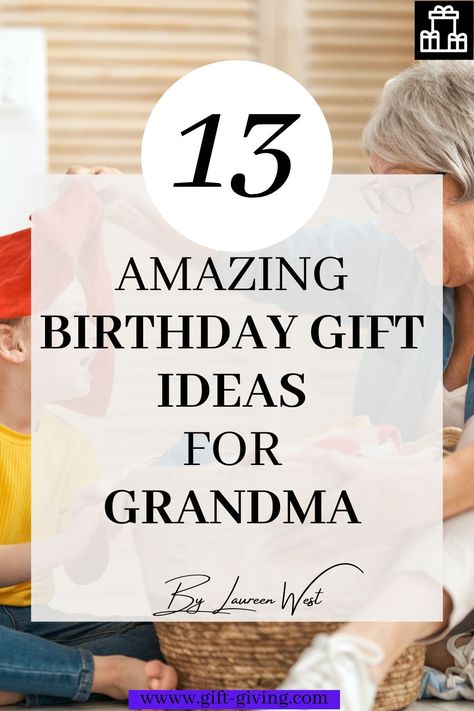 Make sure you treat grandma real nice this year by getting her the perfect birthday present. Check out these amazing birthday gift ideas for grandma for some inspiration to get her something she'll truly love and appreciate! #giftideas #birthday #birthdaygift #women #cheapgifts #thoughtful #grandma Birthday Gift Ideas For Grandma Diy, Christmas Present For Grandma, Grandma Present Ideas, Gift Ideas For Grandma Birthday, Birthday Ideas For Grandma, Grandma Birthday Gift Ideas, Birthday Gift Ideas For Grandma, Birthday Present For Grandma, Gift Ideas Grandma