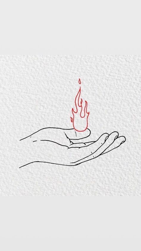 Flame Illustration, Tattoos Art, Drawings Simple, Cool Art Drawings, Mini Tattoos, Line Art Drawings, 로고 디자인, Tiny Tattoos, Art Drawings Simple