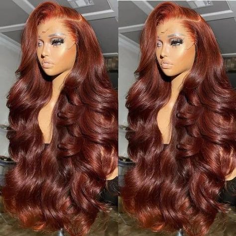 PRICES MAY VARY. 【Reddish Brown Lace Front Wig Human Hair Quality】Reddish Brown Wig Human Hair, 100% Unprocessed 10a Grade Brazilian Virgin Hair, Hd Transparent Swiss Lace, Auburn Human Hair Wig, Soft and Comfortable 【13x4 Reddish Brown Wig Human Hair Advantage】 Body Wave Lace Front Wig, 180% Density Full and Thick, Smooth and Bouncy, Can be Dyed and Bleached, Permed, Straighten and Restyle as Your Own Hair, Smooth and Draped 【Body Wave Human Hair Wig Suitable Occasions】The New Auburn Copper 13x Red Brown Hair Color, Reddish Brown Hair, Wig Material, Auburn Brown, Red Brown Hair, Wig Short, Wig Lace, Best Wigs, Colored Wigs