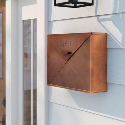 Sol 72 Outdoor Anderson Wall Mounted Mailbox | Wayfair Mailbox On House, Side Gate, Redesign Ideas, Mailbox Ideas, House Porch, House Shopping, Architectural Mailboxes, Vinyl Shutters, Modern Mailbox