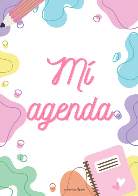 Encuentra aquí una linda portada para tu agenda. Collage, Pins, Quick Saves