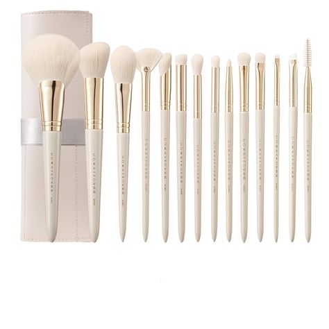 PRICES MAY VARY. 14-piece makeup brush series: very good bristles - durable plant fiber bionic silk - soft, soft and skin-friendly to the touch like wool, pick and place powder evenly and powerfully without causing damage to the eyes. Very tight, wide variety, high density, fluffy, 100% vegan, non-polluting, hypoallergenic, can be used even for sensitive skin. Vegan and cruelty-free brushes: This gift makeup brush set has many large brushes, large powder brushes, nose contour brushes, and liquid Nose Contour Brush, Mixed Makeup, Makeup Brush Set Best, Liquid Foundation Brush, Dr Closet, Best Makeup Brushes, Gift Makeup, Makeup Brush Set Professional, Kabuki Brush