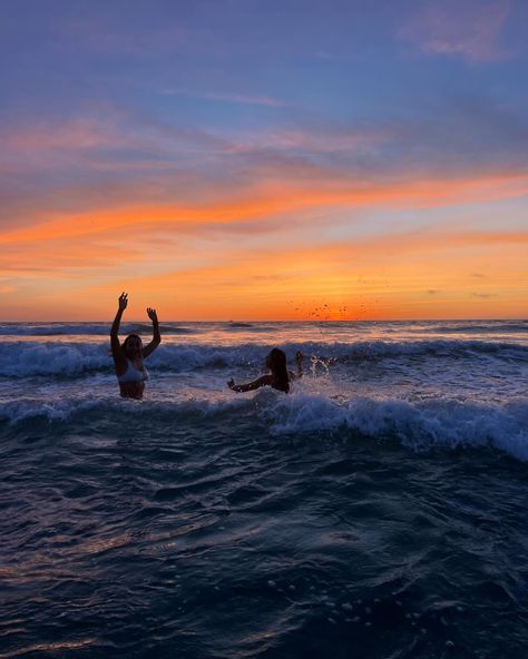 Sunset swimming, ocean swims, summer ideas, beach pics, summer bucketlist Sunset Swimming, Swimming Ocean, Ocean Swimming, Sunset Swim, Espresso Martinis, Sunset Ocean, Beach Pics, A Balanced Diet, Ocean Water