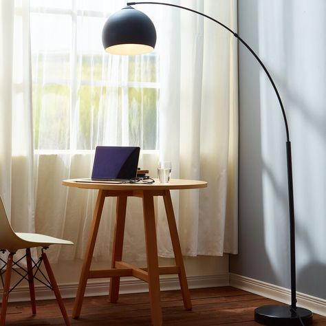 Wrought Studio Perlis 66.93" Arched Floor Lamp & Reviews | Wayfair Modern Arc Floor Lamp, Tall Floor Lamps, Arc Floor Lamp, Arched Floor Lamp, Lampe Decoration, Metal Floor Lamps, Black Floor Lamp, Arc Floor Lamps, Luminaire Design