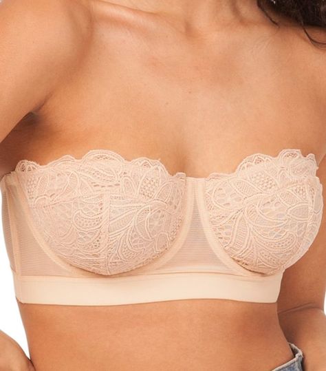 Lively The Lace Strapless Bra Best Strapless Bra, Strapless Bras, Pretty Bras, Lace Strapless, Pretty Lingerie, Seamless Bra, Black Bra, Womens Bras, Lace Fashion