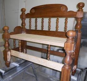 Repurposed Headboard, Headboard Benches, Queen Headboard, Woodworking Bench, Refurbished Furniture, Woodworking Furniture, Woodworking Ideas, Wooden Bed, Recycled Furniture