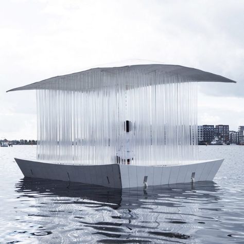 Pan Projects creates floating Teahouse Ø on Copenhagen canal Cantilever Architecture, Architectural Design Studio, Temporary Structures, Sustainable City, Japanese Architect, London Architecture, Structural Engineering, Tea House, Public Space