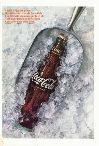 1966 Coke PRINT AD Coca Cola Vintage Bottle in Ice | eBay Coke Ad, Coca Cola Ad, Vintage Coke, Vintage Bottle, Coca Cola Vintage, Vintage Advertisement, Print Ad, Print Ads, Photography Inspo