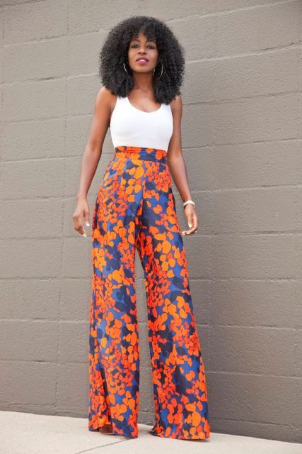 50 Stylish And Easy Ways To Wear High Waist Pants Right Now - EcstasyCoffee Silk Palazzo Pants Outfit, Floral Palazzo Pants Outfit, Palazzo Outfits, Palazzo Pants Summer, Celana Palazzo, Palazzo Outfit, Palazzo Pants Outfit, Maxi Pants, Summer Pants Outfits