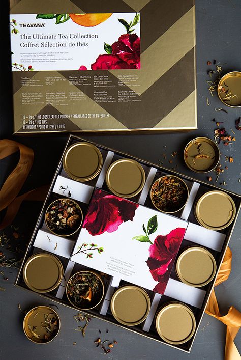 Holiday Gift Guide 2015 | Teavana ~ Gourmet Tea | Bakers Royale Spices Packaging, Tea Packaging Design, Honey Packaging, Tea Gift Box, Blooming Tea, Spice Gift, Tea Gift Sets, Gifts Box, Tea Sampler