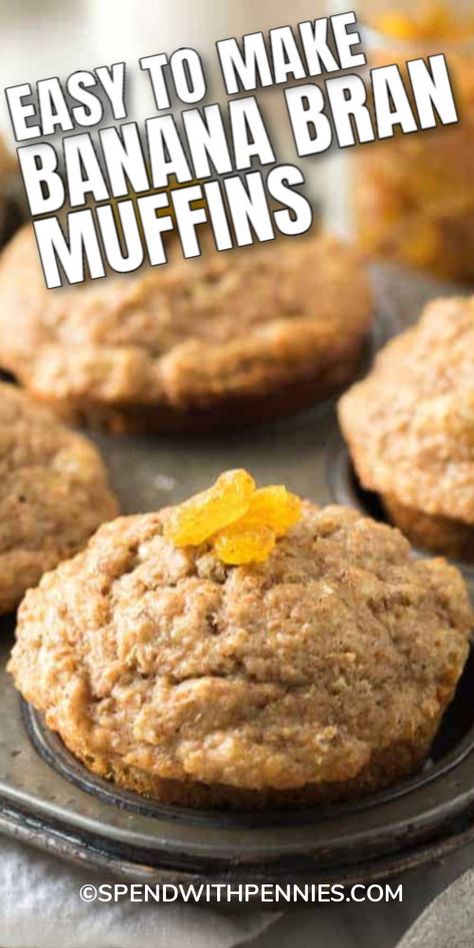 Banana Bran Muffins Moist, Bran Banana Muffins, Banana Oat Bran Muffins, Ww Muffins, All Bran Muffins, Lunch Treats, Bran Muffins Healthy, Banana Bran Muffins, Oat Bran Muffins