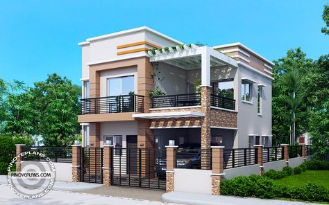 Carlo - 4 bedroom 2 story house floor plan 2 Story House Design, Two Storey House Plans, 2 Story House, Philippines House Design, 3 Storey House Design, Two Story House Design, House With Balcony, 2 Storey House Design, 2 Storey House