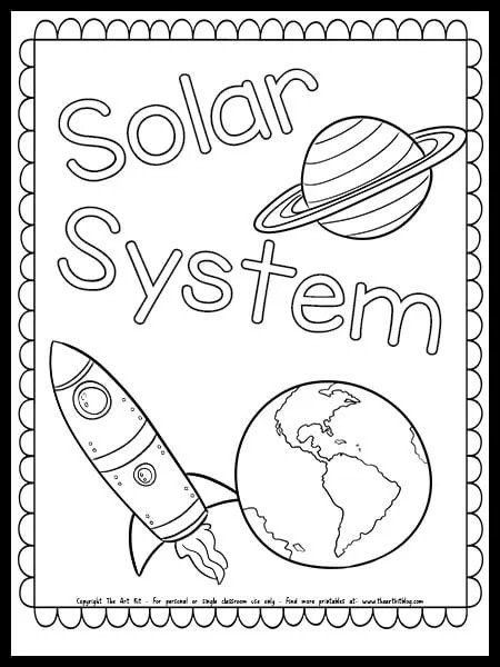 Solar System Coloring Page Solar System Coloring Pages Free, Planet Coloring Pages Free Printable, Space Coloring Pages Free Printable, Squirrel Scouts, Sports Day Ideas, Planets Coloring Pages, Space Colouring, Solar System Printables, Activity Bins