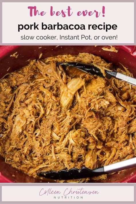 Barbacoa Slow Cooker, Sweet Pork Barbacoa, Barbacoa Pork, Pork Barbacoa, Pulled Pork Burritos, Cafe Rio Sweet Pork Recipe, Sweet Pork Recipe, Pork Oven, Pork Burritos