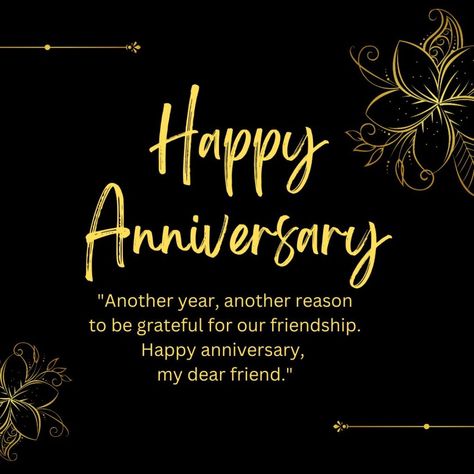 Anniversary Wishes for Friend: Anniversaries are a time to celebrate the special moments and milestones in our lives, and that includes the friendships that have stood the test of time. As we mark another year of friendship with a dear friend, it’s important to take a moment to reflect on all the memories and moments … The post 120+ Anniversary Wishes for Friend | Best wedding anniversary wishes appeared first on Morning Pic. Friendship Anniversary Quotes, Happy Anniversary Friends, Marriage Anniversary Message, Anniversary Quotes For Friends, 1st Wedding Anniversary Wishes, Funny Anniversary Wishes, Best Anniversary Wishes, Anniversary Wishes For Friends, Happy 20th Anniversary