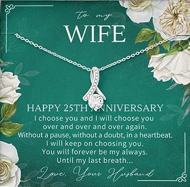 25 Year Wedding Anniversary, Anniversary For Wife, 25th Wedding Anniversary Gift, 25 Year Anniversary Gift, Married Couple Gifts, Happy 25th Anniversary, 25 Wedding Anniversary Gifts, 25 Year Anniversary, Anniversary Necklace