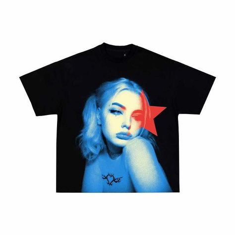 LUCKY 6 on Instagram: ““Star girl Tee” January 29th - 5pm EST - $15 USD - 6.5 oz 100% cotton tee - Solid black color - Slightly boxy fit - Made and printed in LA” Y2k Graphic Tees, Graphic Shirt Design, Tshirt Design Inspiration, Concept Clothing, Shirt Design Inspiration, Designer Streetwear, Vintage T Shirts, Graphic Tshirt Design, Tee Shirt Designs