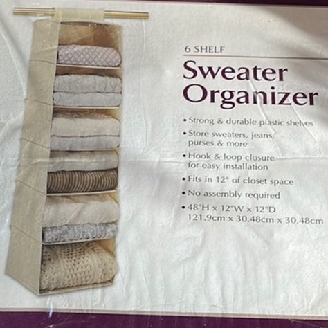 Sweater Organizer, New In Packaging. Great For Extra Storage Possibilities And It Helps To Keep You Organized. Open To Offers. Sweater Organizer, Sweater Organization, Bra Hanger, Gold Hangers, Closet Kits, Scarf Hanger, Boot Storage, Hanger Organizer, Hat Organization