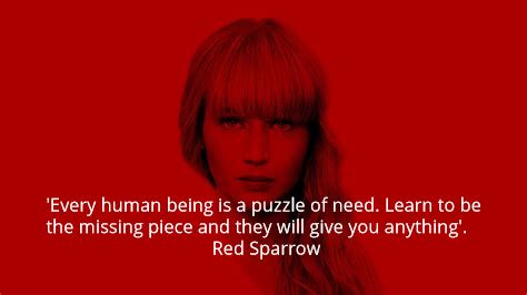 ‘Every human being is a puzzle of need. Learn to be the missing piece and they will give you anything’. Red Sparrow – Project authenticity Red Sparrow Movie, Rules For Writing, Puzzle Quotes, Red Sparrow, Best Movie Quotes, Feminine Mystique, The Missing Piece, Savage Quotes, Writing Short Stories