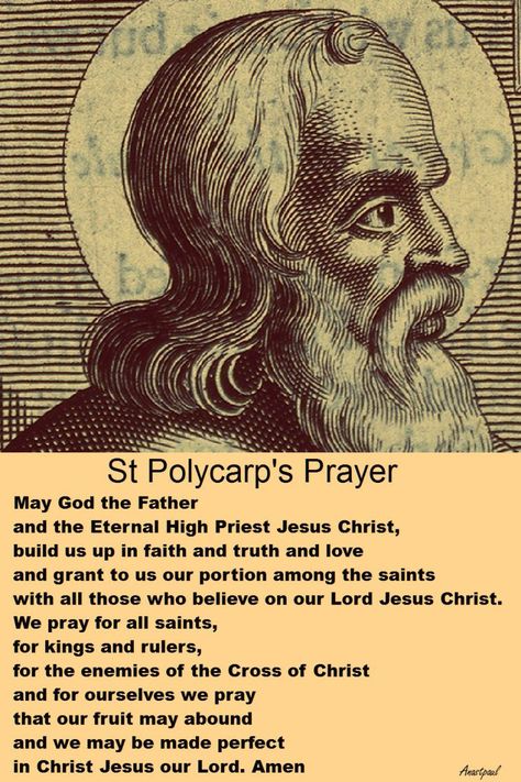 Our Morning Offering – 23 February    St Polycarp’s Prayer    May God the Father  and the Eternal High Priest Jesus Christ,.....#MYPIC St Polycarp, Morning Offering, Catholic Prayers Daily, Lives Of The Saints, 23 February, Catholic Beliefs, Saint Quotes Catholic, Catholic Family, Gods Glory