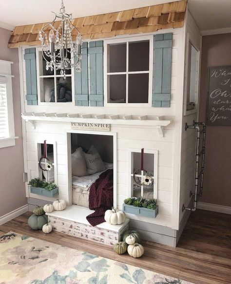 Bunk Beds For Girls Room, Bed For Girls Room, Girls Bunk Beds, Modern Bunk Beds, House Bunk Bed, Bunk Bed Designs, Space Bedding, Toddler Boys Room, Kids Bunk Beds