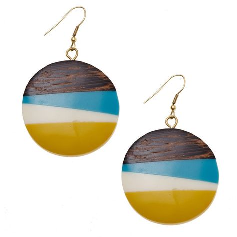 Beach Hut Wooden Earring ($12) ❤ liked on Polyvore Diy Painted Wood Earrings, Painted Wooden Earrings Handmade, Beach Wooden Bead Earrings, Handmade Round Wooden Earrings, Mdf Earrings Hand Painted, Wooden Jewelery, Denim Earrings, Flower Resin Jewelry, Hand Painted Earrings