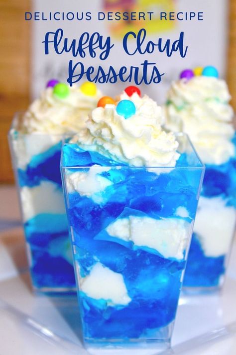 These UP cloud desserts are simple to create and only require two ingredients. Add a few colorful candy balls to the tops to give a nod to balloons floating on the clouds. On Cloud 9 Birthday Party Games, Weather Themed Snacks, On Cloud 9 Cake Ideas, Color Party Blue Food Ideas, Cloud Nine Cake Ideas, Cloud Party Ideas, Cloud 9 Birthday Party Ideas Diy, Cloud 9 Birthday Party Activities, Cloud Themed Birthday Party