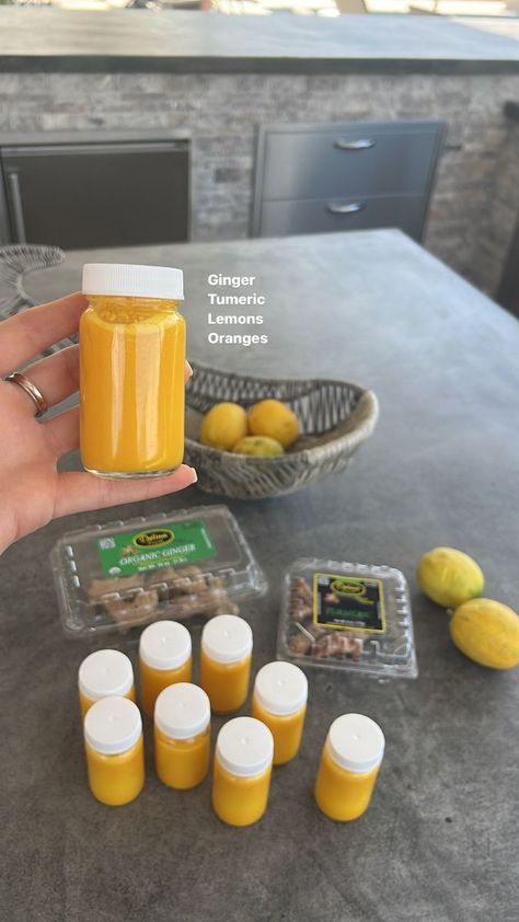 Gut Health Shots Recipe, Gut Healing Shots, Morning Health Shots, Ginger Gut Shots, Homemade Juice Shots, Juicing Shots Recipes, Morning Juice Shots, Health Juice Shots, Immunity Juice Shots