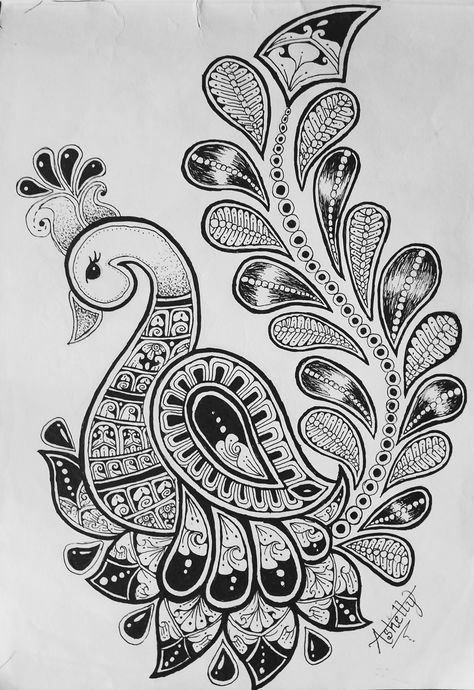 Mandala Peacock Design, Batik Flora, Mandala Peacock, Madhubani Paintings Peacock, Adult Drawing, Peacock Mandala, Mdf Design, Peacock Drawing, Peacock Images